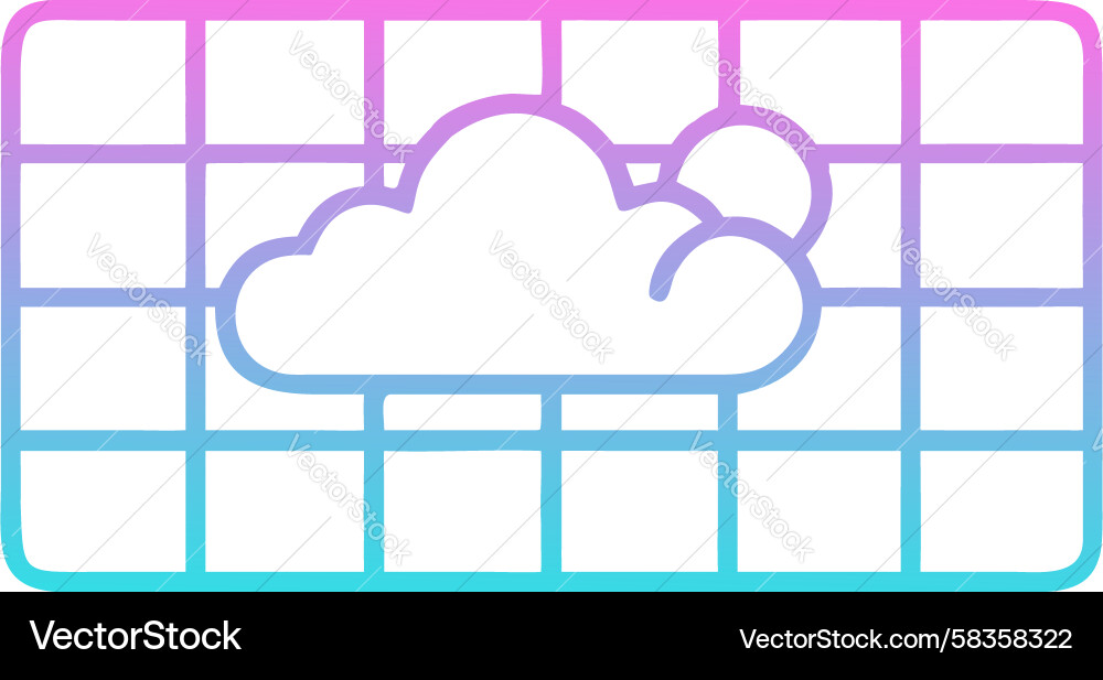Data Cloud with Grid Overlay Vector Image
