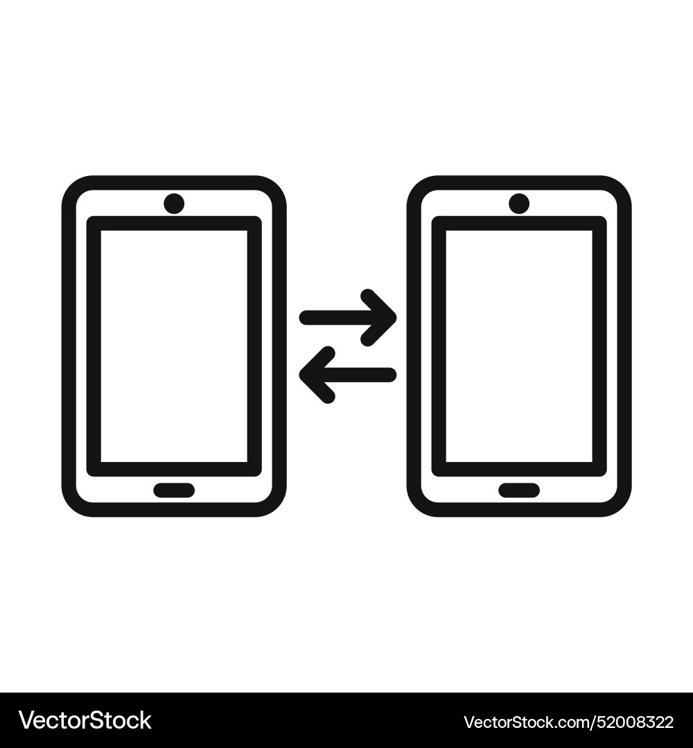 Data transfer icon ideal for networking vector image