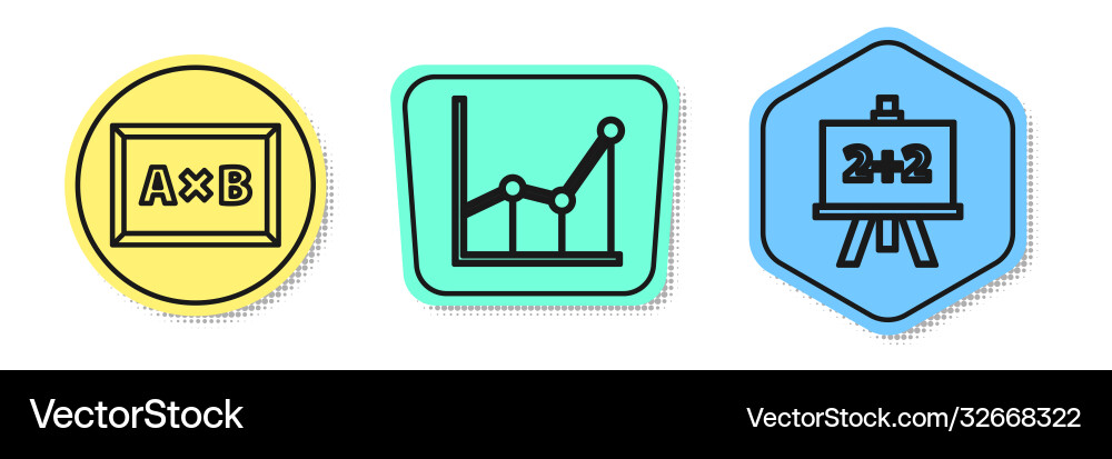 Set line calculation sigma symbol and calculator Set line calculation sigma symbol and calculator vector image