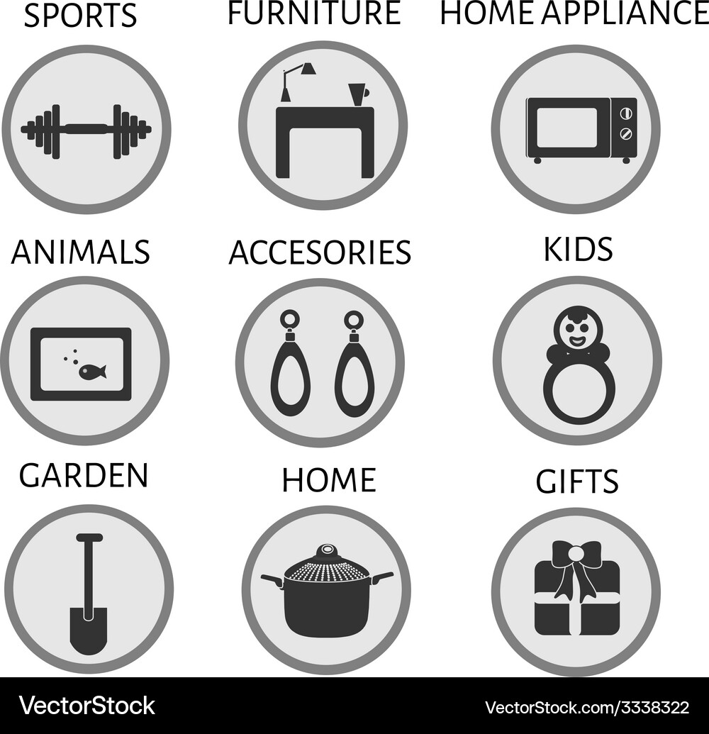 Shop Icons Vektorbild