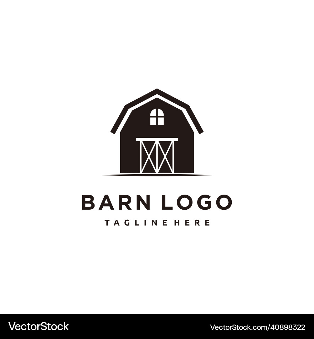 Wooden Farmhouse Barn Logo Vector Image