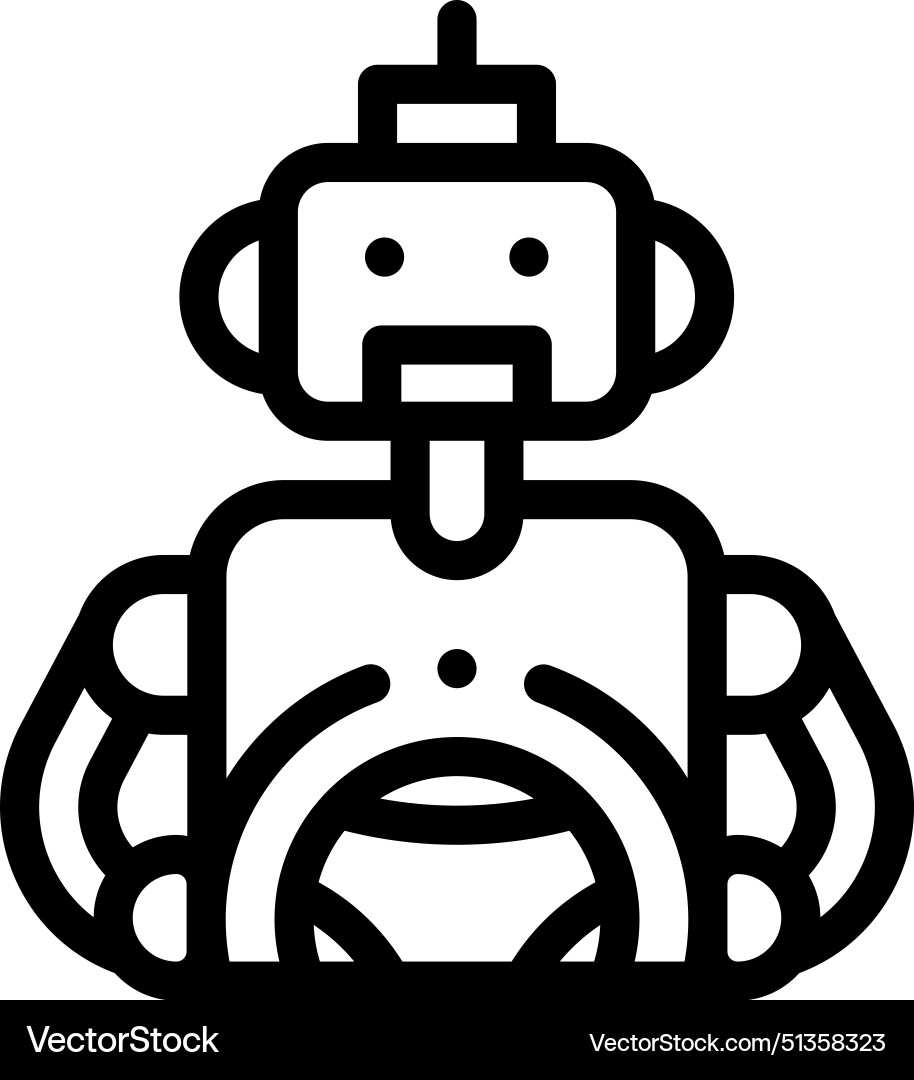 Autopilot icon thin linear style design isolated vector image