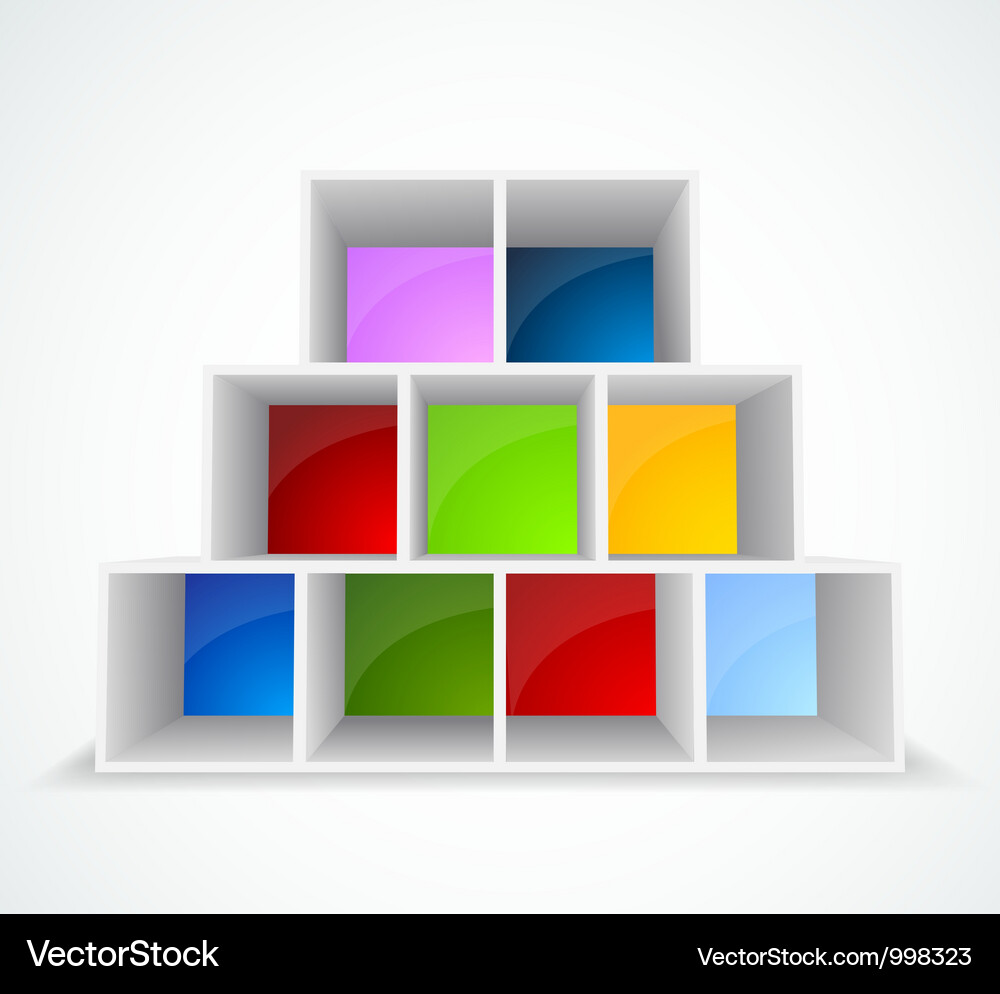 Bookshelf Vector Image