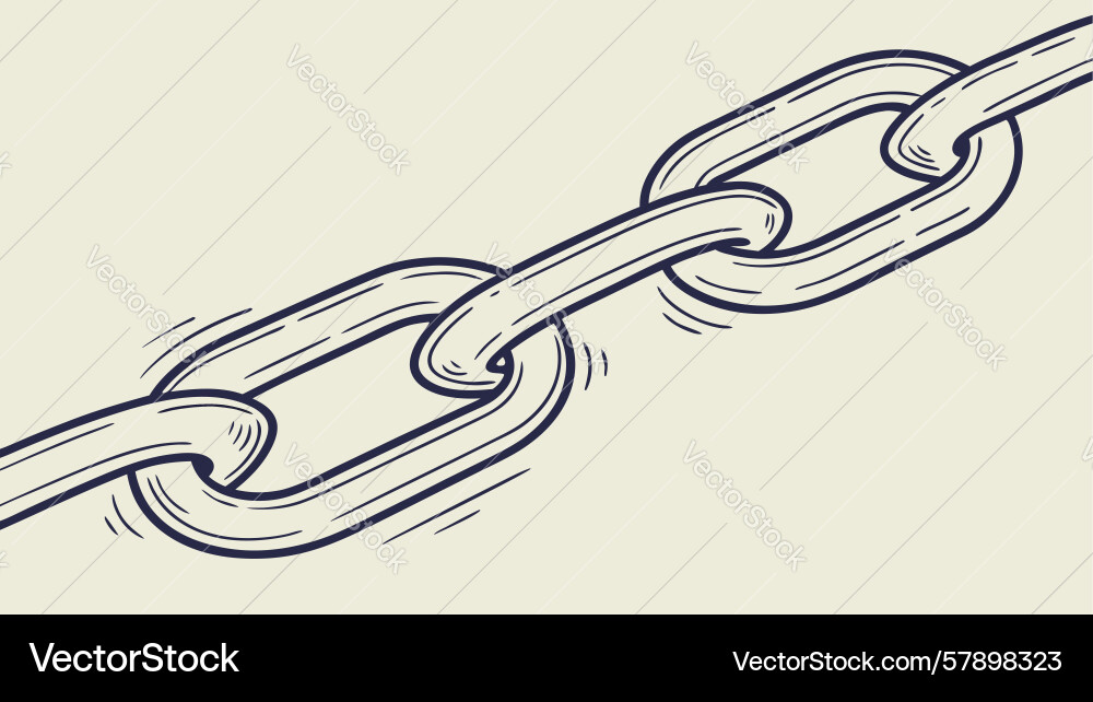 Classic interconnected chain links design Vector Image