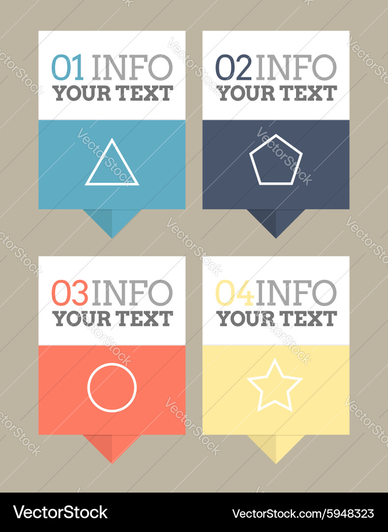 Flat design pointers vector image