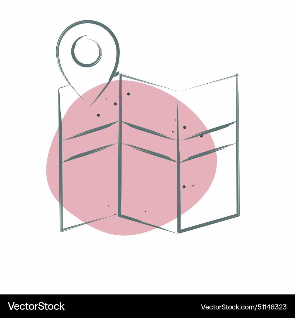 Icon map search related to navigation symbol Icon map search related to navigation symbol vector image
