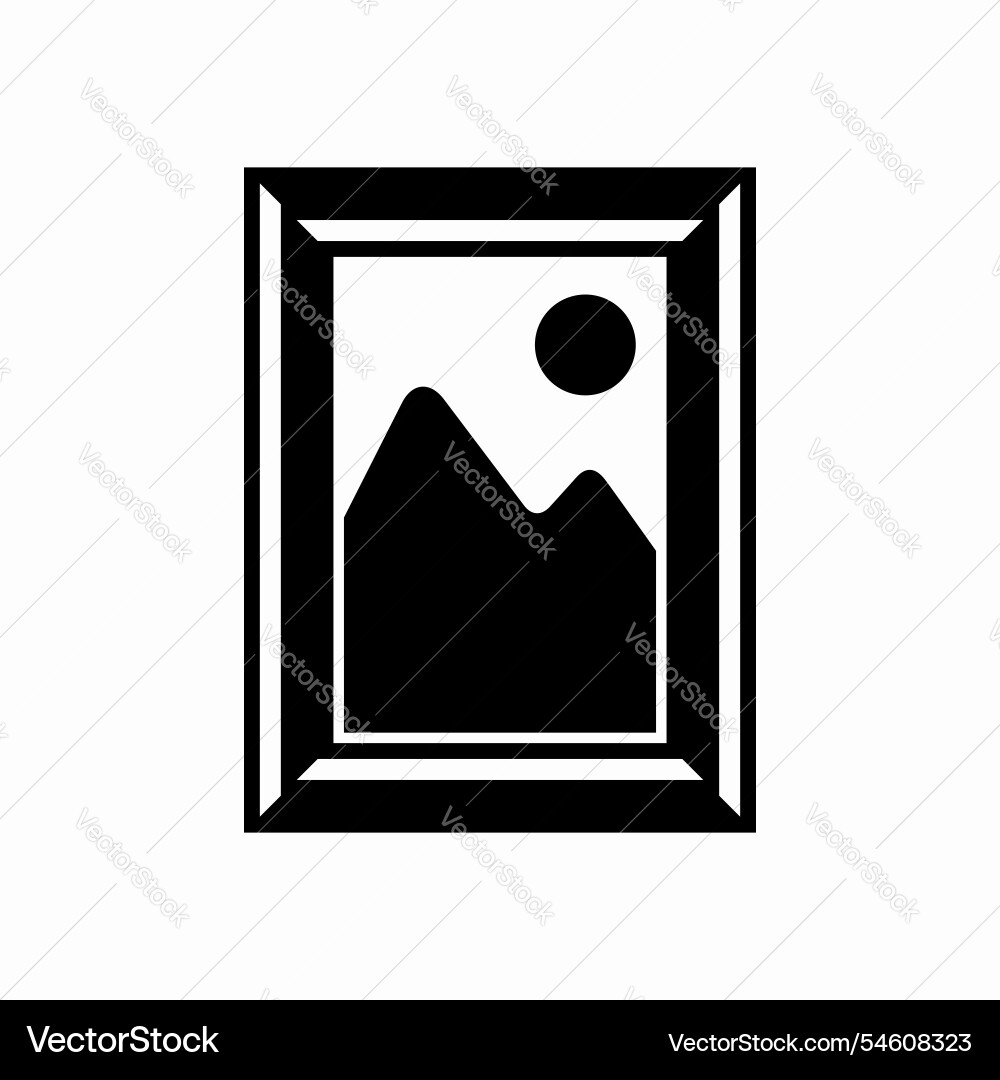 Image symbol in a rectangular picture frame Vector Image