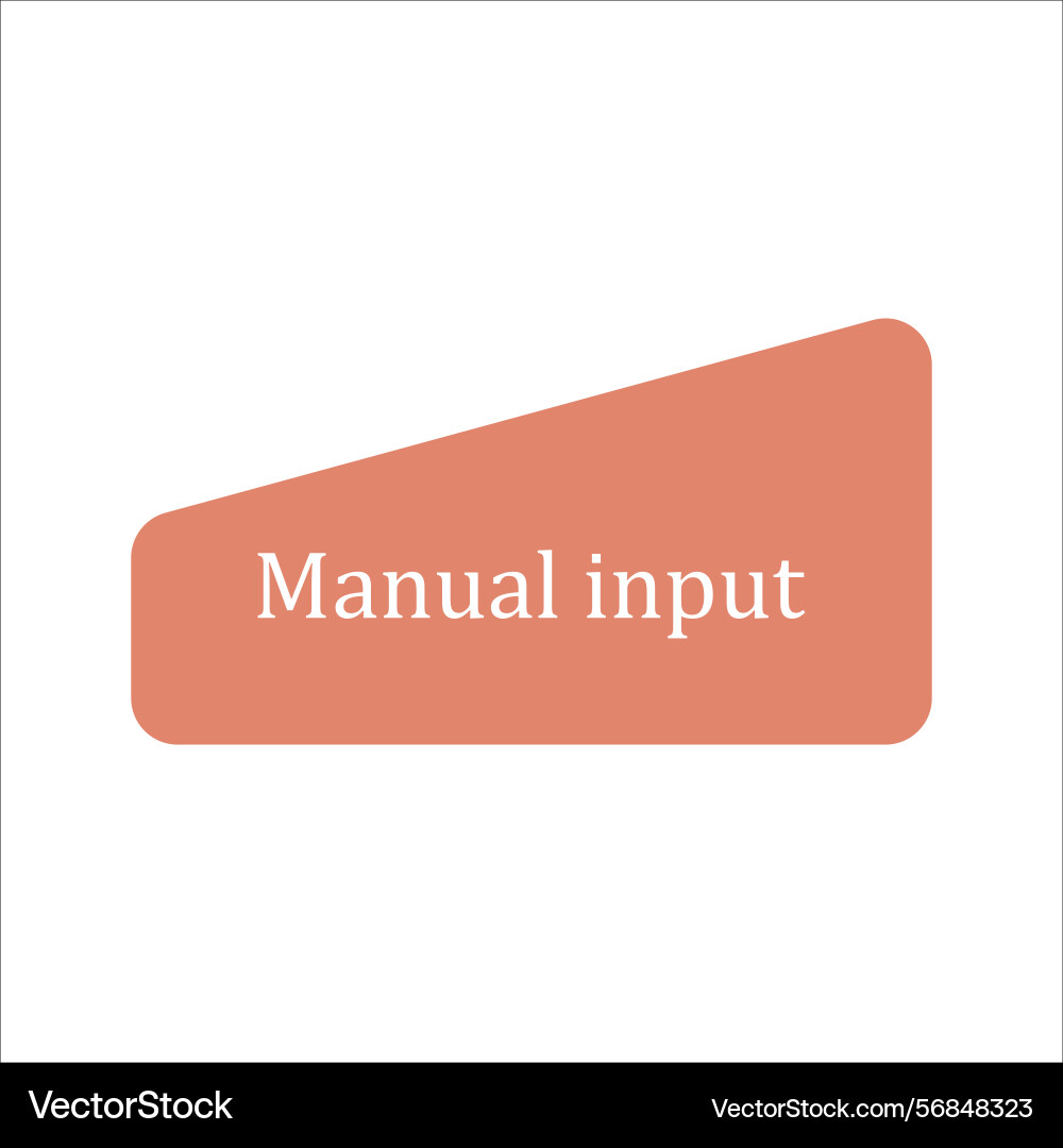 Manual input symbols in flowchat Manual input symbols in flowchat vector image