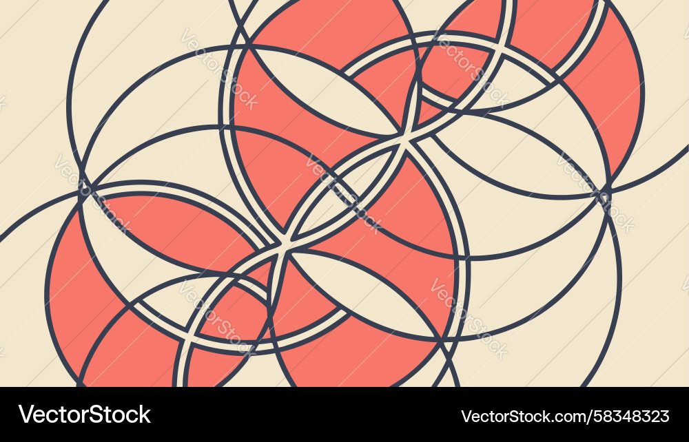 Overlapping Warm Circles Pattern Vector Image
