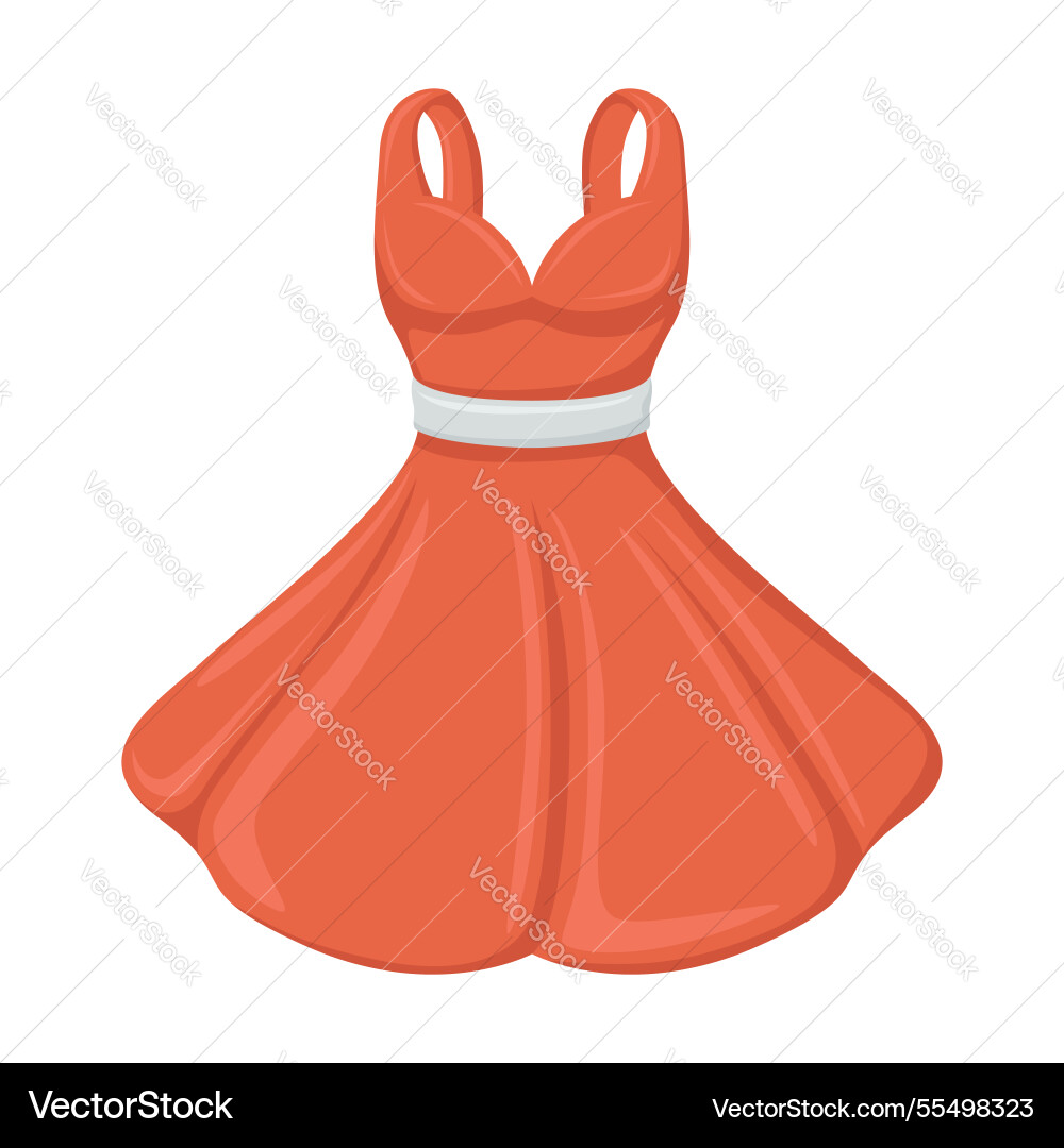 Red dress emoji icon party Red dress emoji icon party vector image