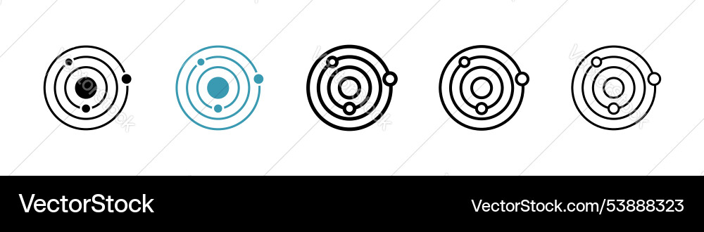 Space icon set Royalty Free Vector Image - VectorStock
