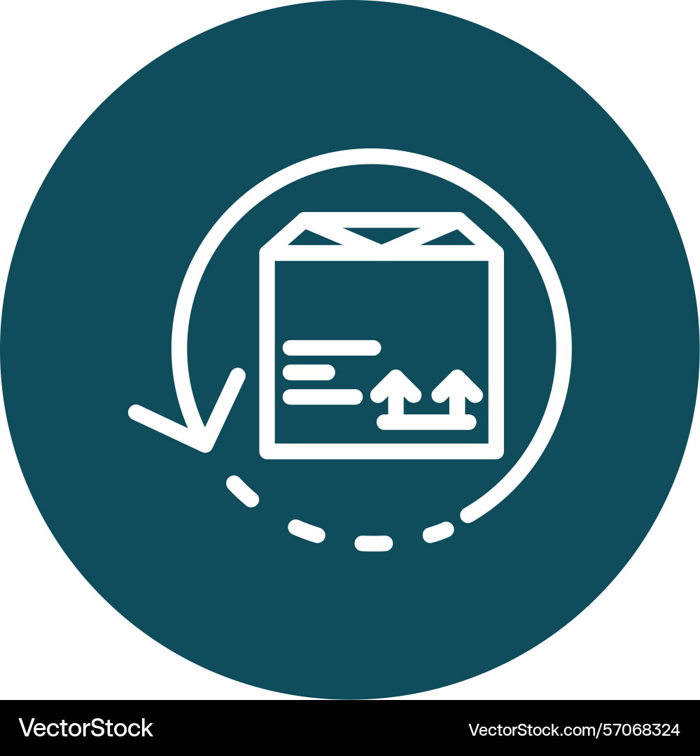 Backorder line circle style icon design Vector Image