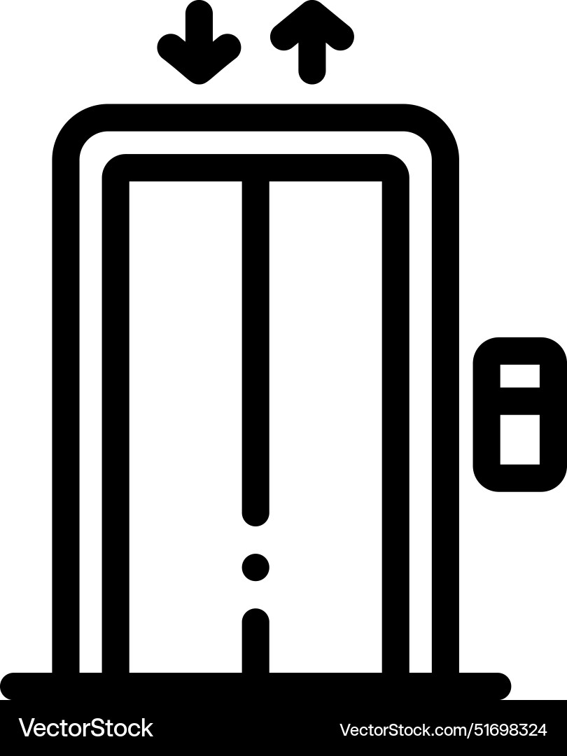 Building icon thin linear style design isolated Vector Image