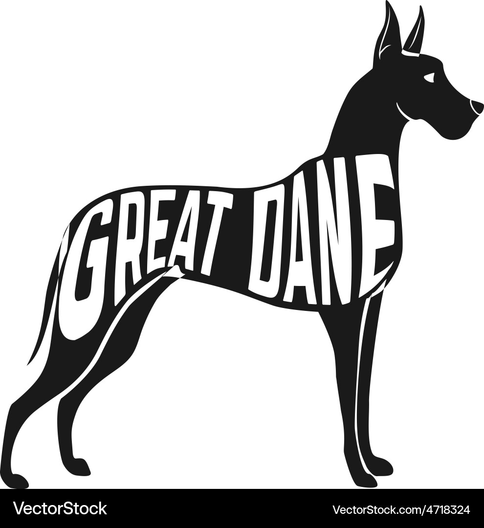 Concept silhouette of with text inside isolated Vector Image