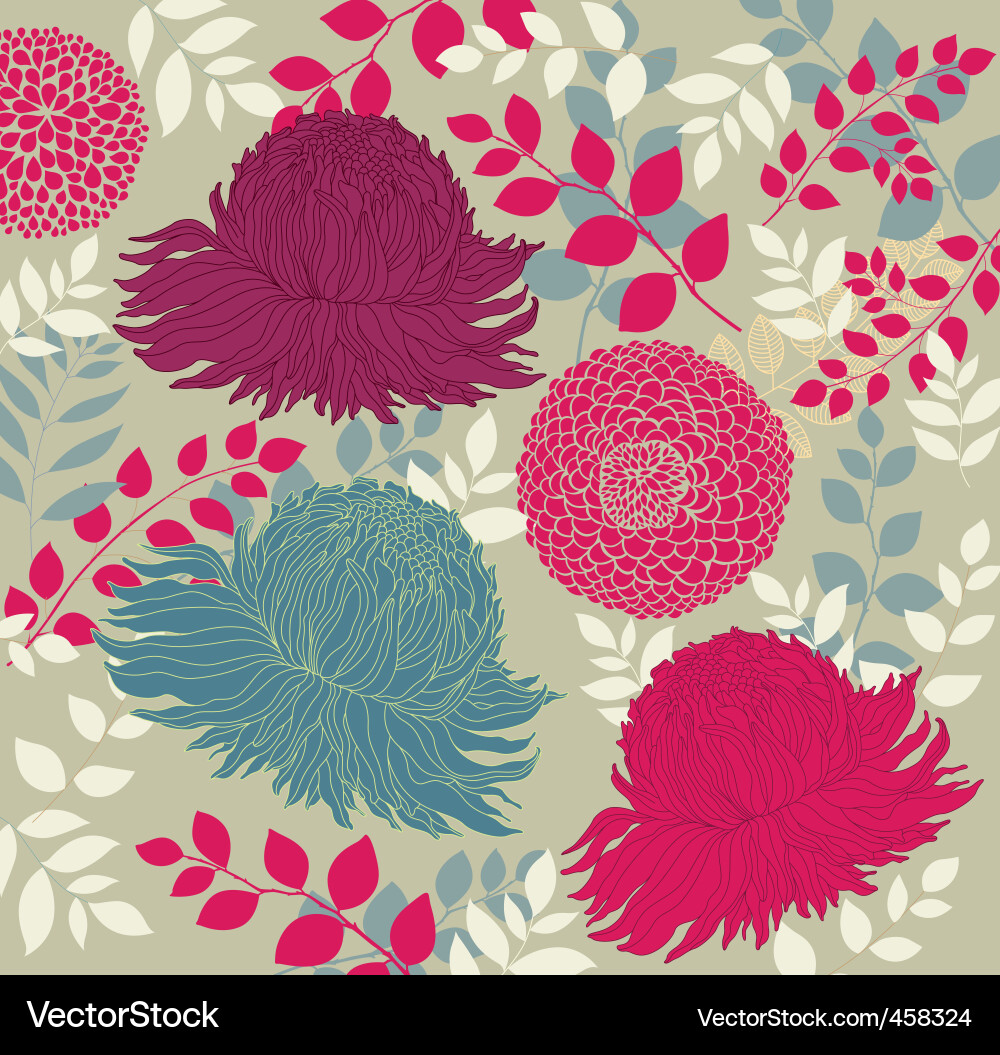 Floral Wallpaper Pattern vector image