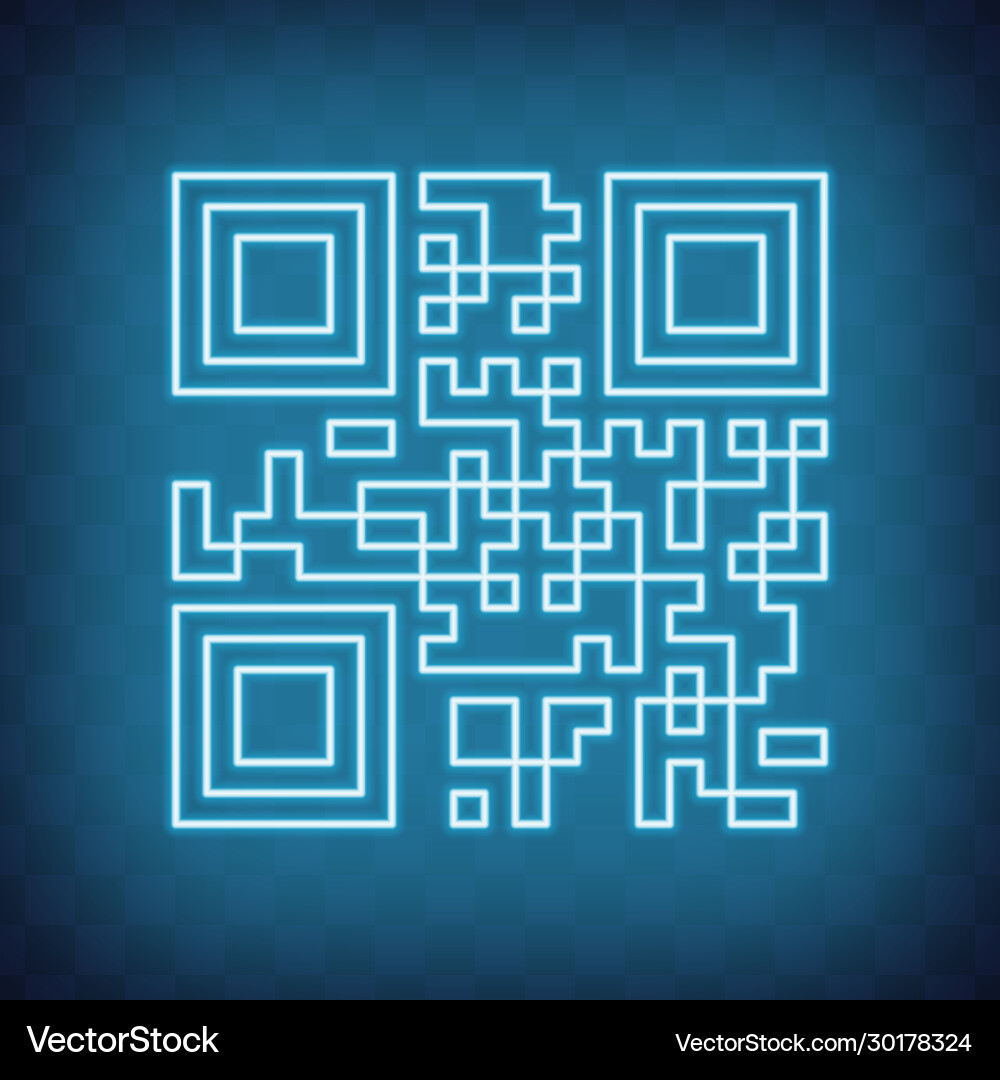 Isolated QR Code on Blue Background vector image