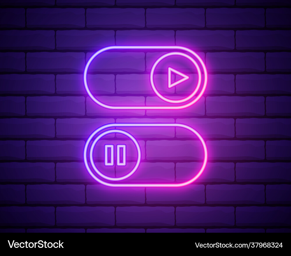 On and off lamp neon light toggle switch Vector Image