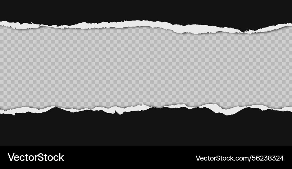 Torn paper banner black ripped sheet pieces Torn paper banner black ripped sheet pieces vector image