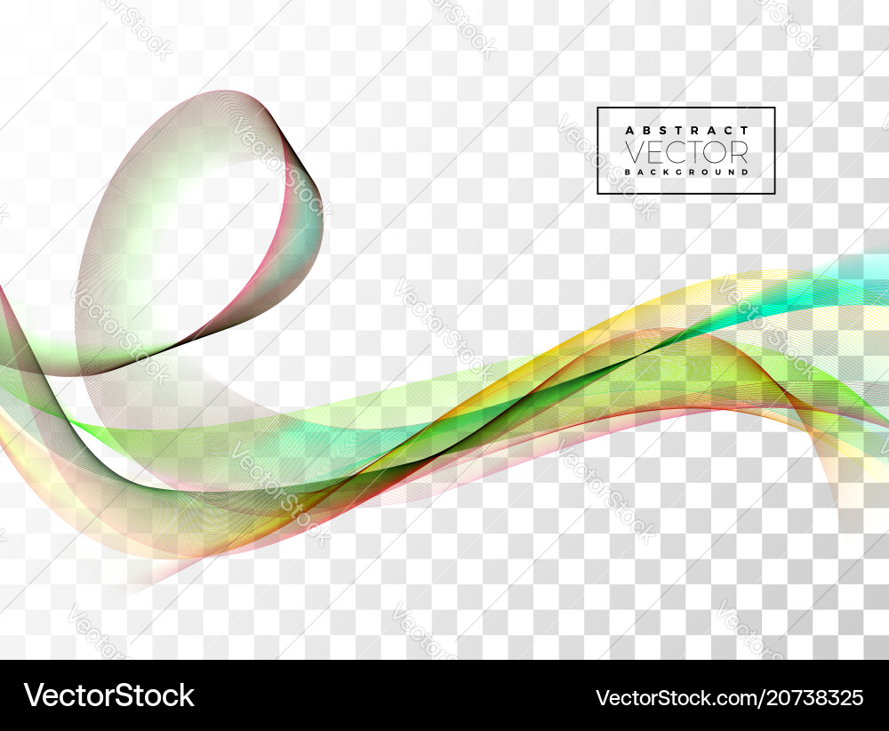 Abstract wave design on transparent background Vector Image
