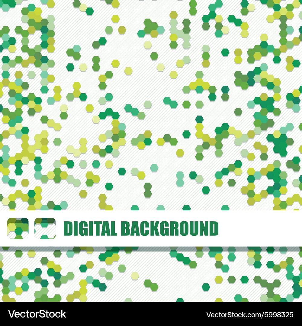 Background of different color hexagons Vector Image