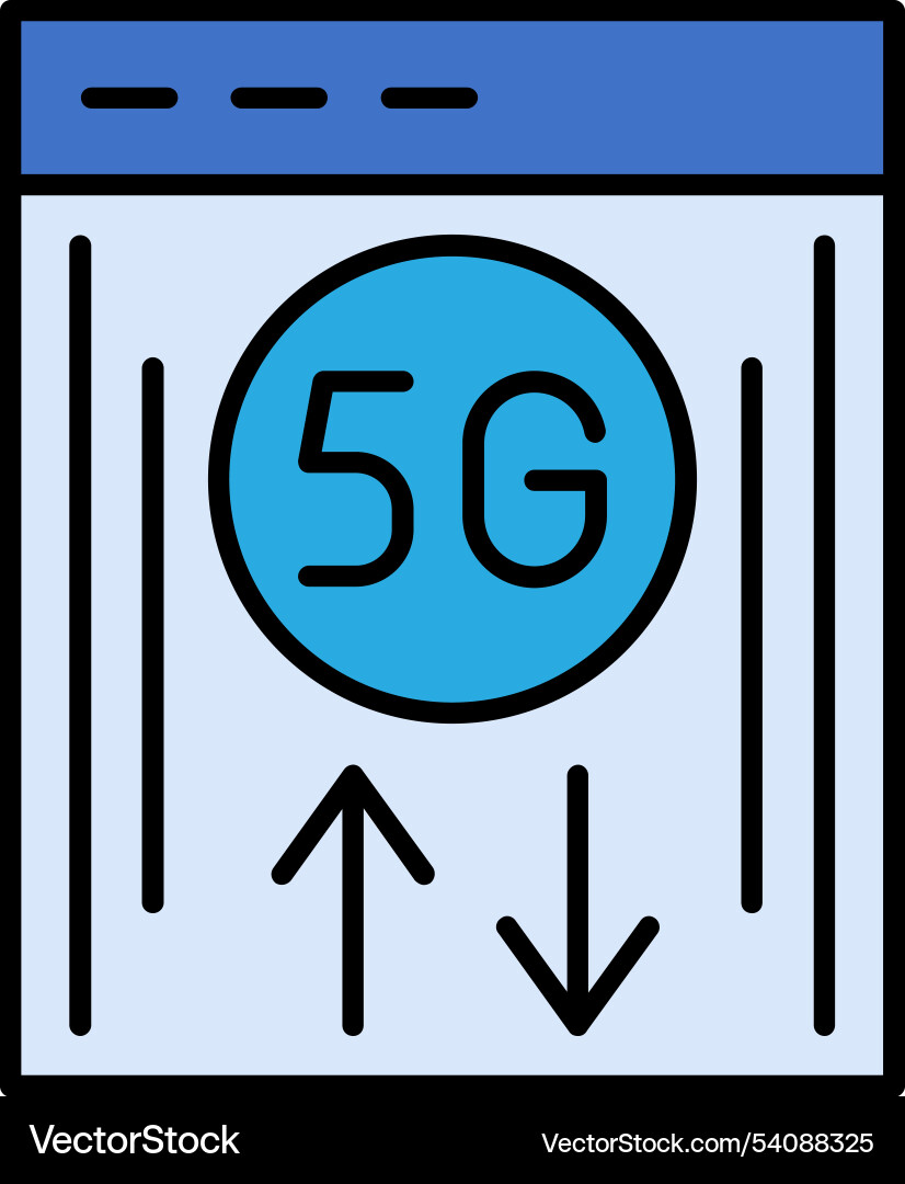 Bandwidth line filled icon design Vector Image