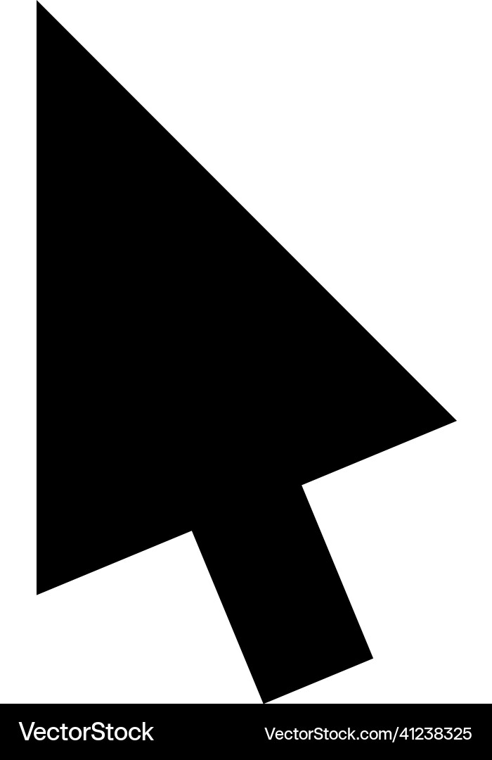 Black arrow cursor classic mouse pointer icon Black arrow cursor classic mouse pointer icon vector image