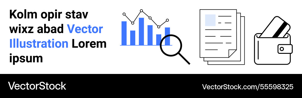Data analysis with bar graph paperwork Data analysis with bar graph paperwork Vector Image