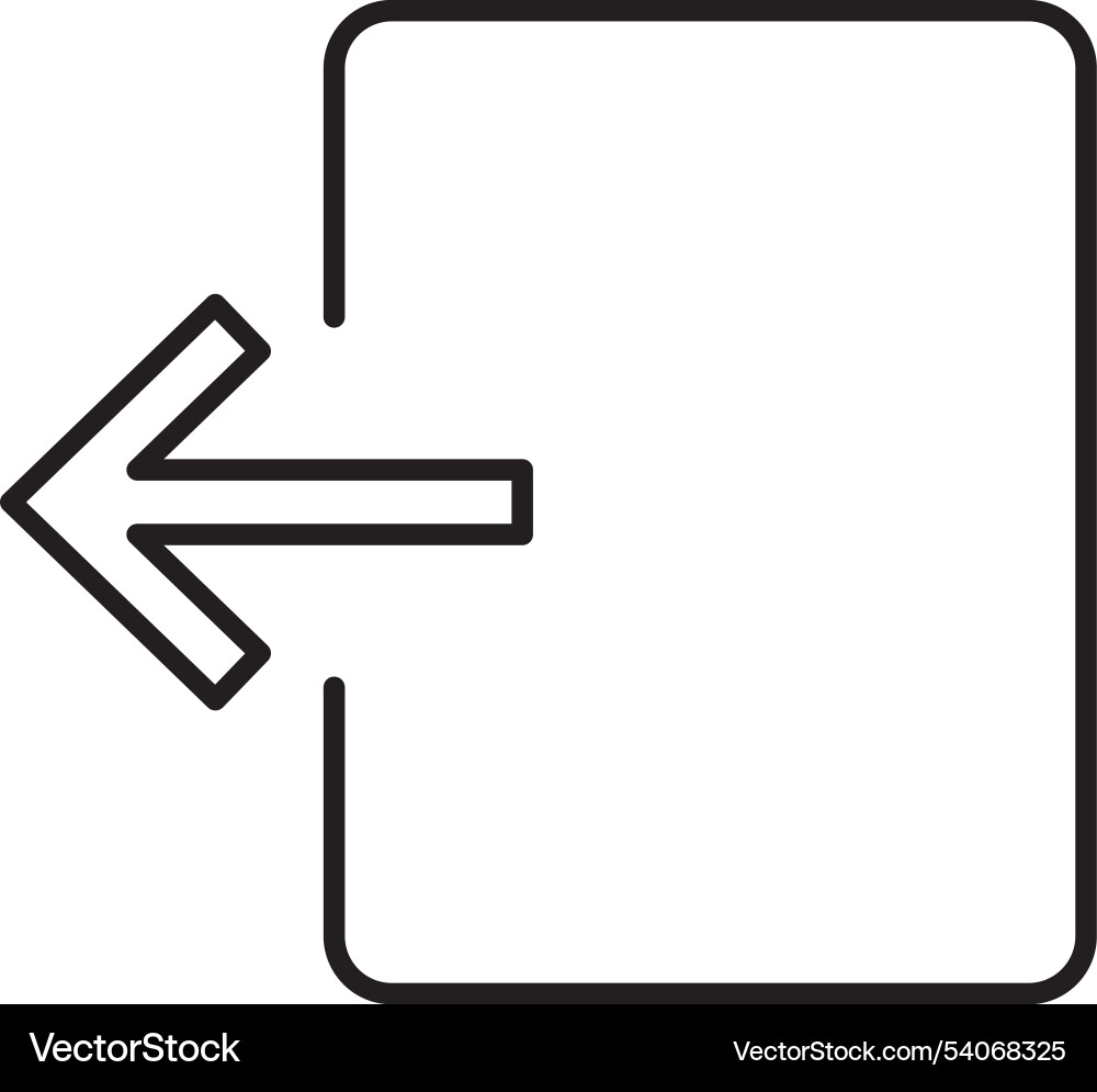 Exit door line icon design Vector Image