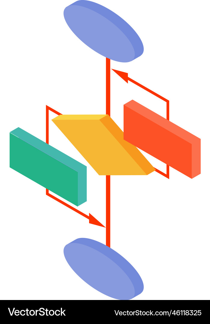 Isometrische Programmieralgorithmenzusammensetzung Isometrische Programmieralgorithmenzusammensetzung vektorbild