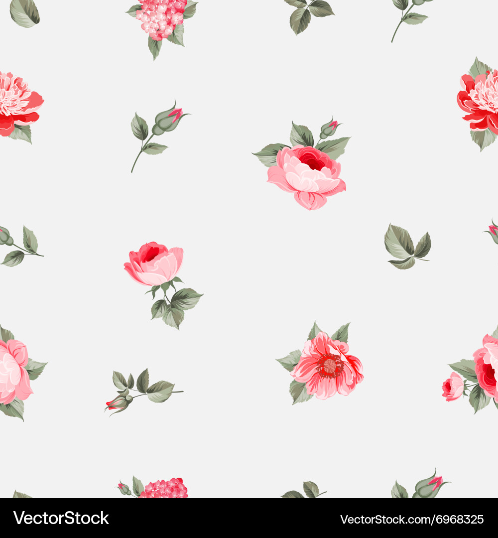 Rose seamless pattern Royalty Free Vector Image