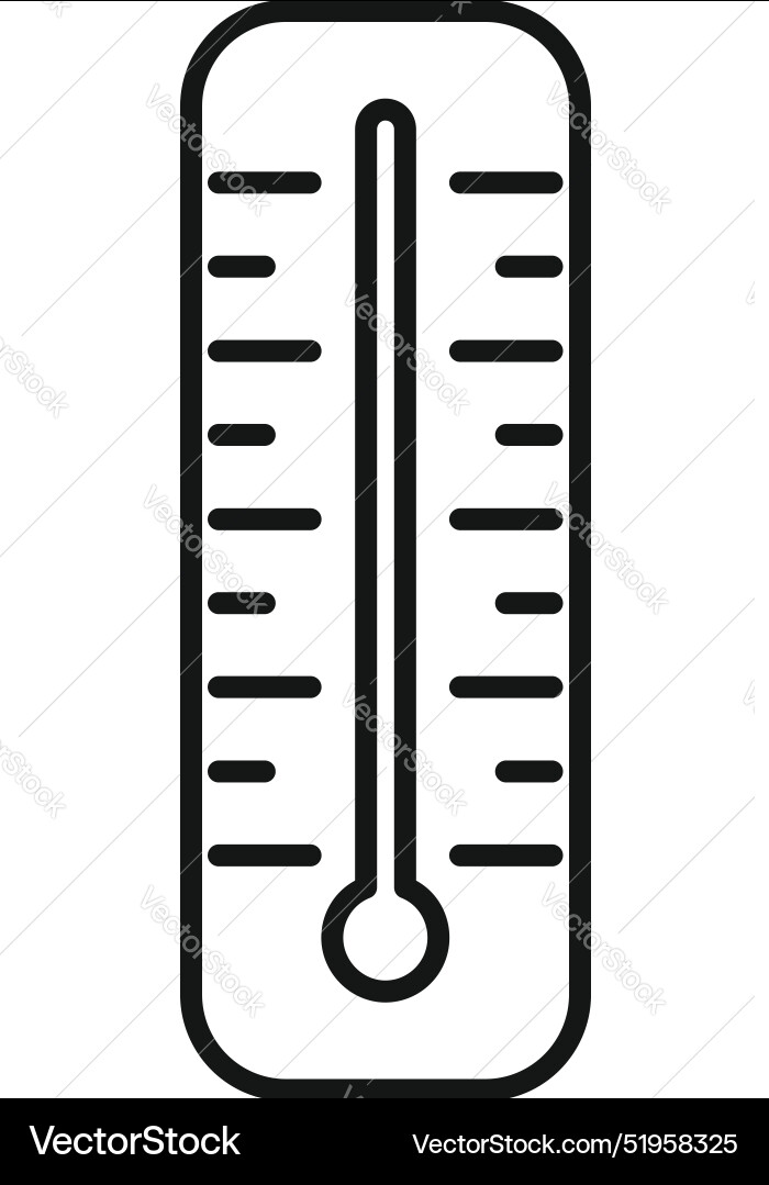 Thermometer icon showing temperature rising Thermometer icon showing temperature rising vector image