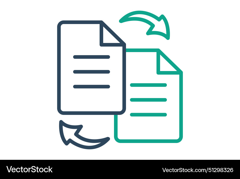 Data transfer icon notes with arrow related Data transfer icon notes with arrow related vector image