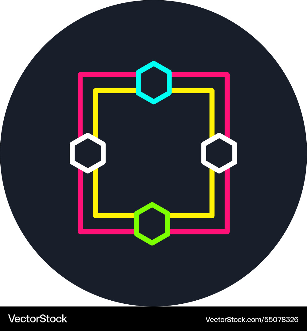 Frame line multi color icon Vector Image