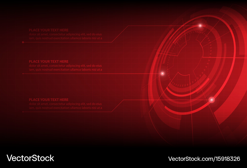 Red Digital Network Abstract Background Vector Image