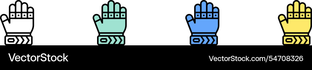 Torhüter-Ikone grün blau und gelb Torhüter-Ikone grün blau und gelb vektorbild