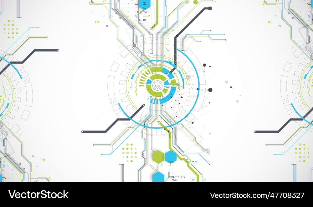 Abstract background with plexus effect scientific vector image