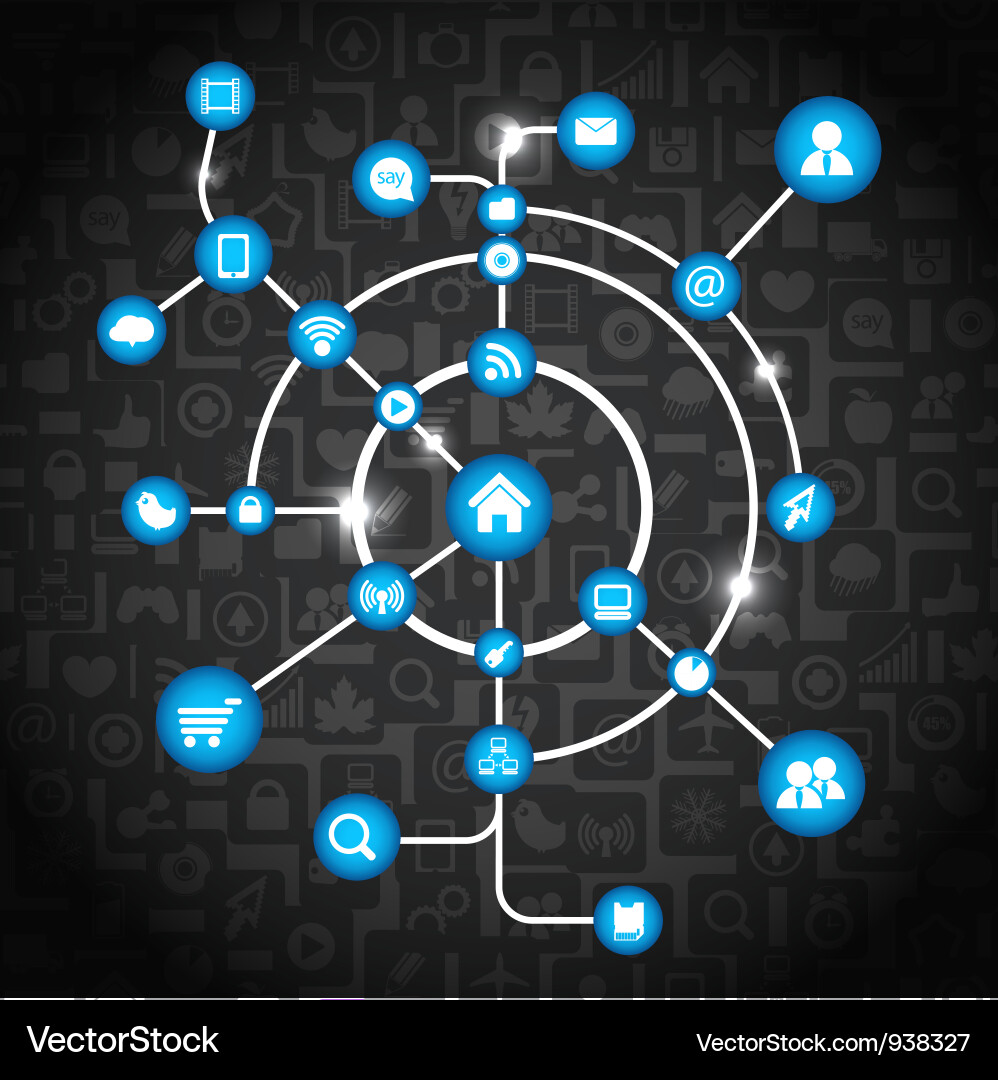 App Network Icons vector image
