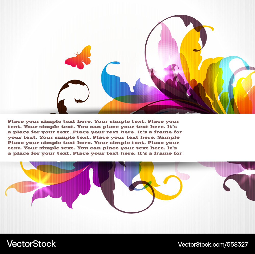 Background with colored floral ornament Vector Image