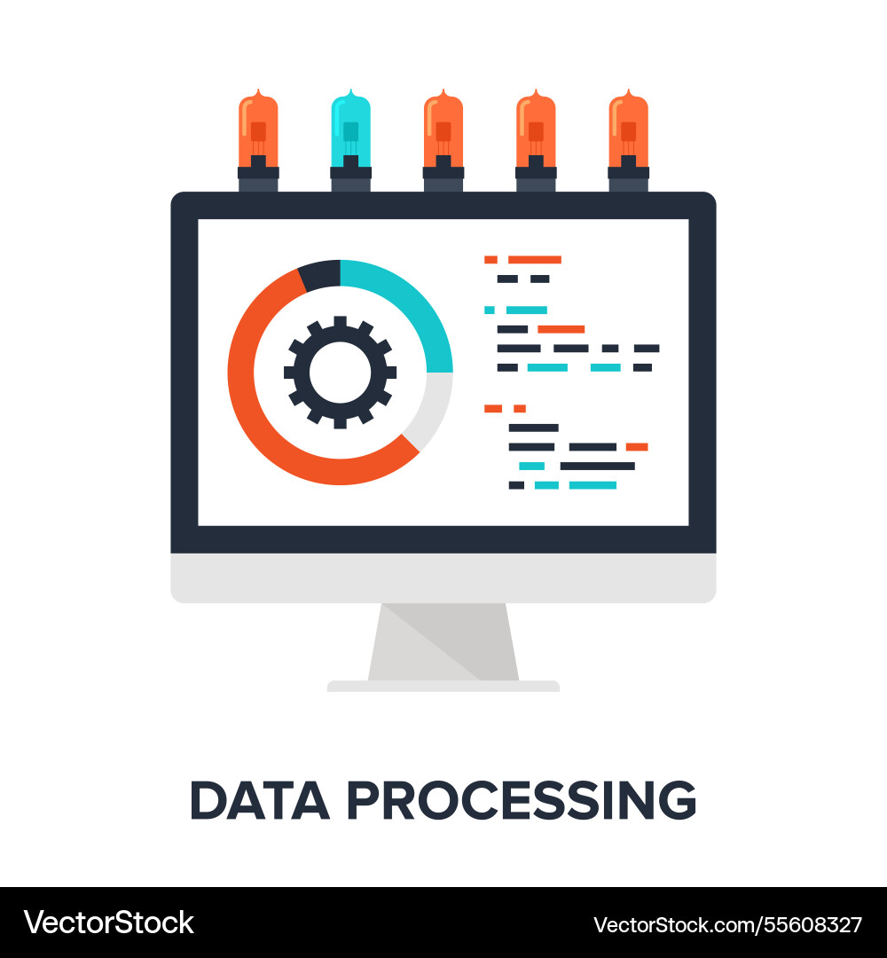 Data processing concept Data processing concept vector image