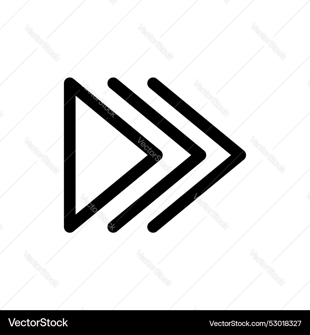 Fast forward icon set next arrow button play Vector Image
