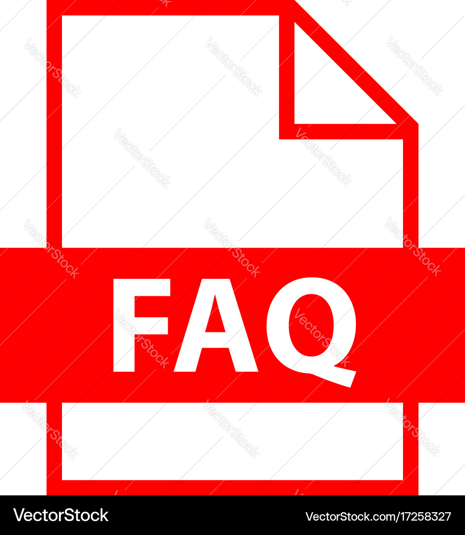 File name extension faq type vector image