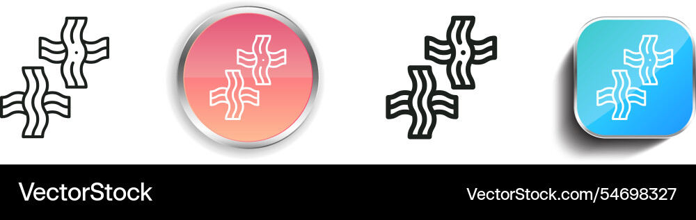 Gummy icon thin linear regular and button style vector image