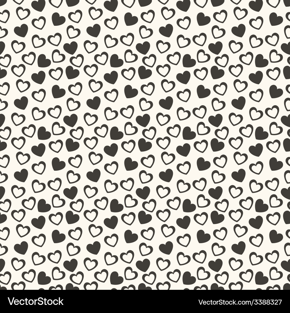 Heart Shape Seamless Pattern Vector Image
