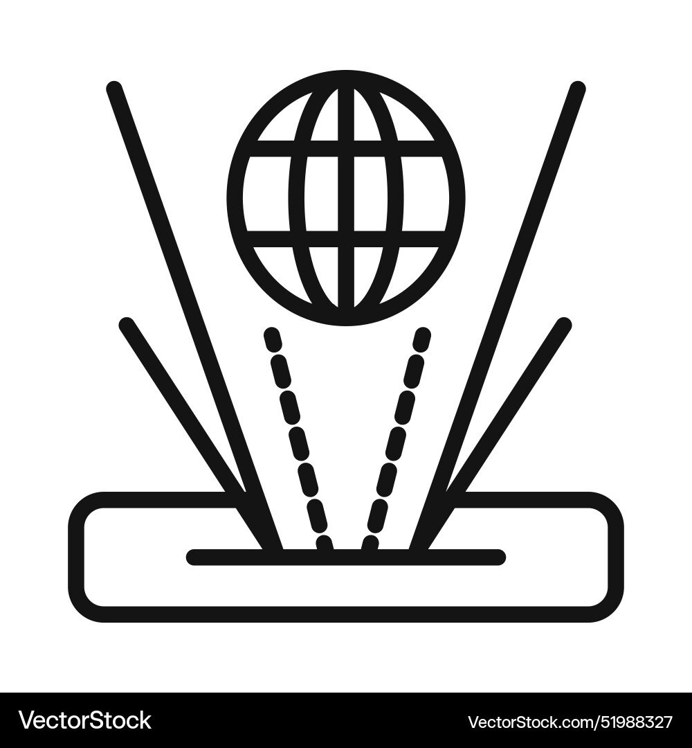Holographic display icon mark in filled style Holographic display icon mark in filled style Vector Image