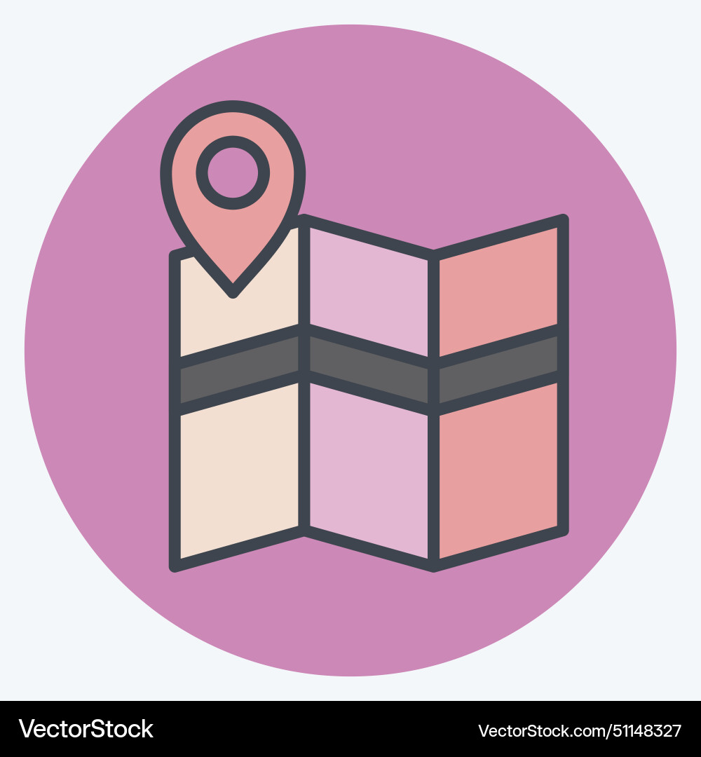 Icon map search related to navigation symbol vector image
