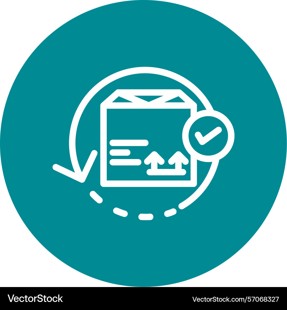 Restock line circle style icon design Vector Image