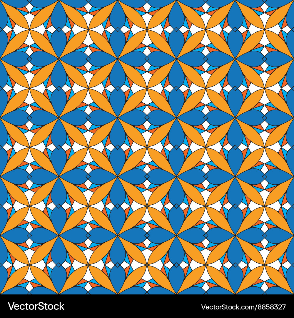 Square rosettes seamless pattern Vector Image