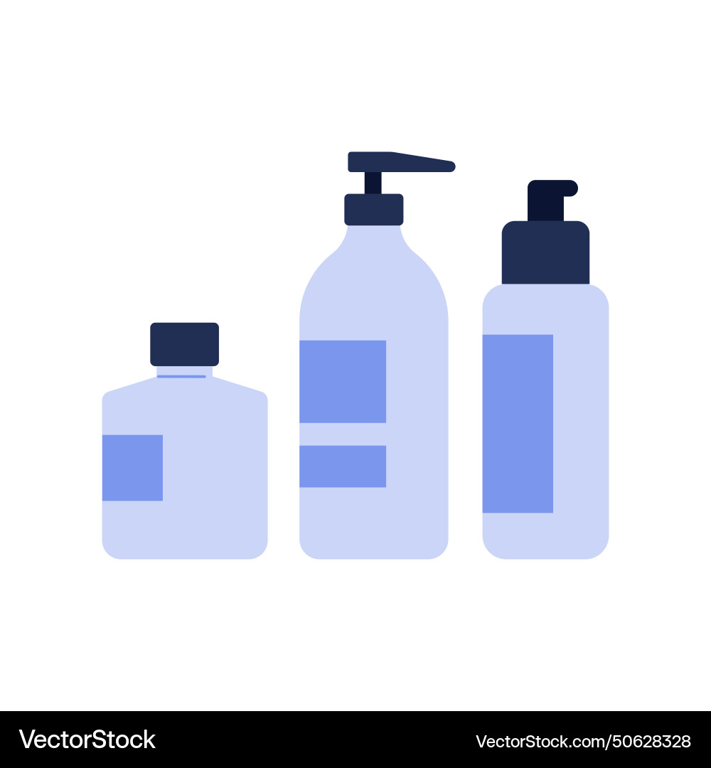 Bottles of cosmetic beauty product for skin Bottles of cosmetic beauty product for skin vector image