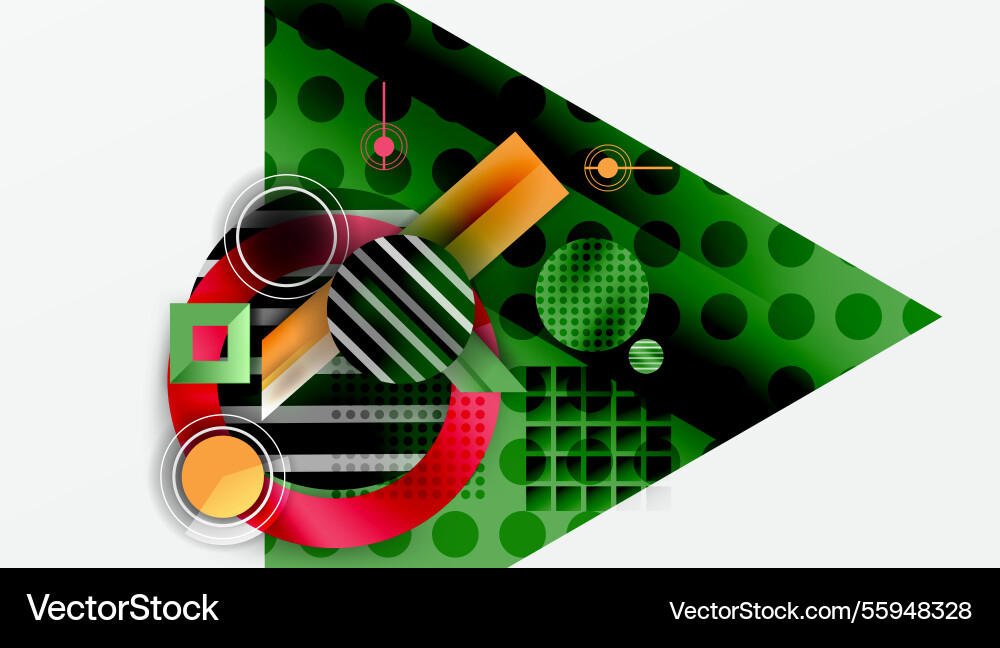 Complex geometric background with circles vector image
