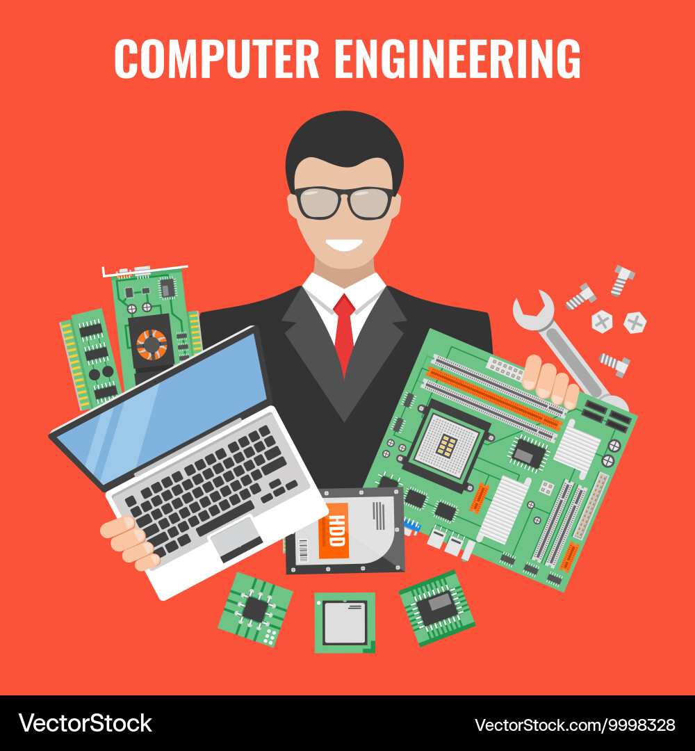 Computer Repair \u0026 Tech Support Flyer – Royalty-Free Vector | VectorStock, image size:1000x1080